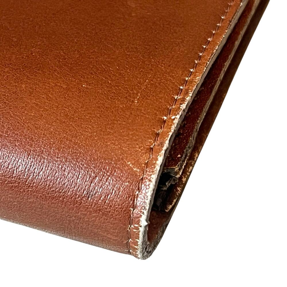 Vintage Gary's Of California Brown Leather Clutch Envelope Bag Wallet - Picture 13 of 16